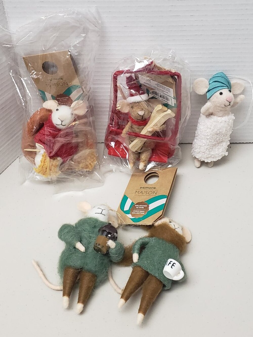 Simons Christmas Mouse Ornaments